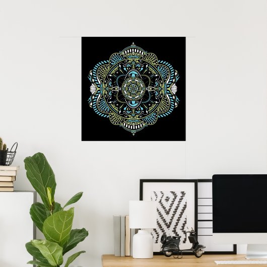 Mandala #9 - Poster (Heimbüro)
