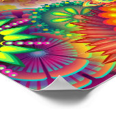 Mandala Abstrakt Spiritual Psychedelic Trippy Poster (Ecke)