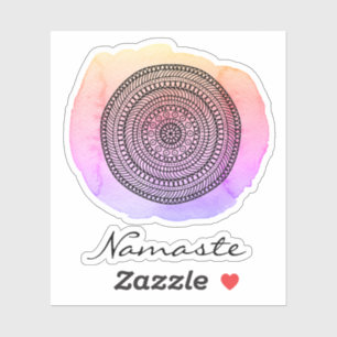 *~* Mandala Abstrakte Wasserfarbe NAMASTE Aufklebe Aufkleber