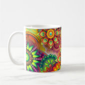 Mandala abstraktes geistiges psychedelisches kaffeetasse (Links)