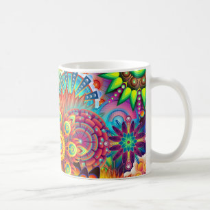 Mandala abstraktes geistiges psychedelisches kaffeetasse