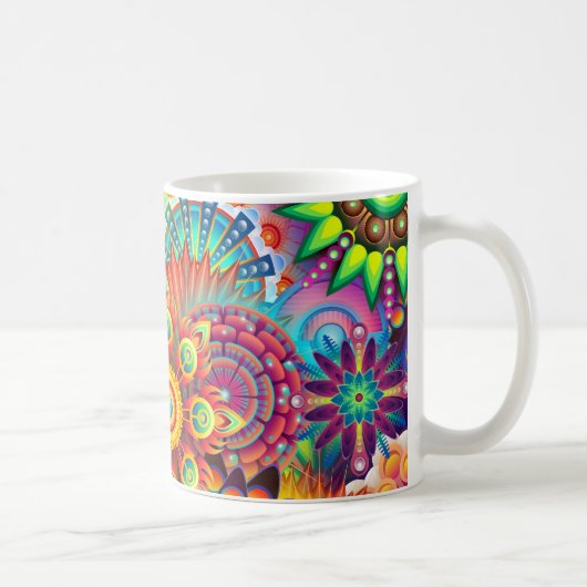 Mandala abstraktes geistiges psychedelisches kaffeetasse (Rechts)