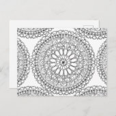 Mandala Adult Coloring Boho Pattern Postkarte (Vorne/Hinten)