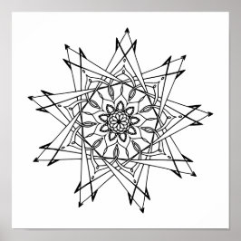 Mandala Adult Coloring Poster