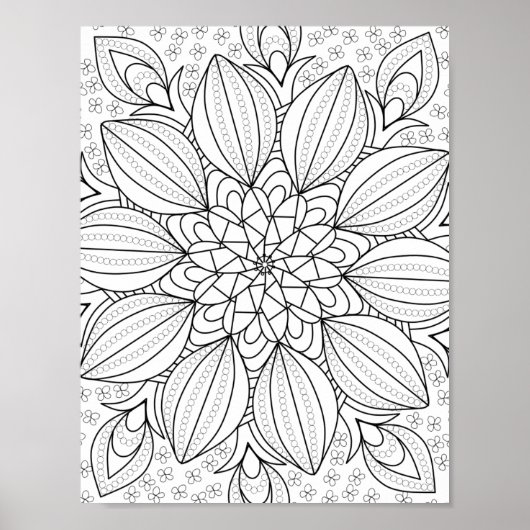 Mandala Adult Farbe der Doodle Farbe Poster (Vorne)