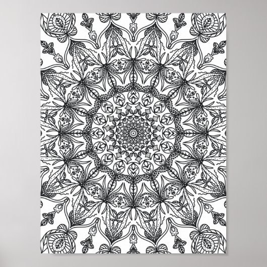 Mandala Adult Farbe der Doodle Farbe Poster (Vorne)