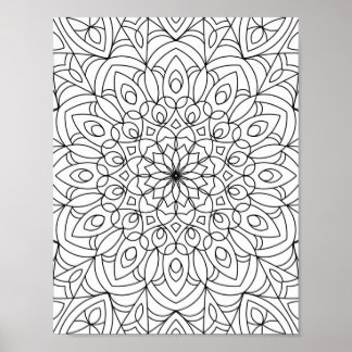 Mandala Adult Farbe der Doodle Farbe Poster