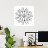 Mandala Adult Farbe der Doodle Farbe Poster (Heimbüro)