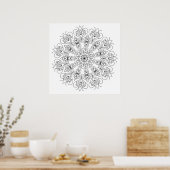 Mandala Adult Farbe der Doodle Farbe Poster (Küche)