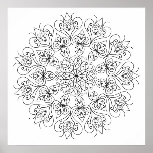 Mandala Adult Farbe der Doodle Farbe Poster (Vorne)