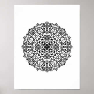 Mandala Adult Farbe der Doodle Farbe Poster