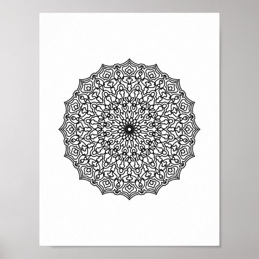 Mandala Adult Farbe der Doodle Farbe Poster (Vorne)