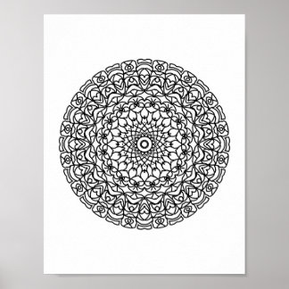Mandala Adult Farbe der Doodle Farbe Poster