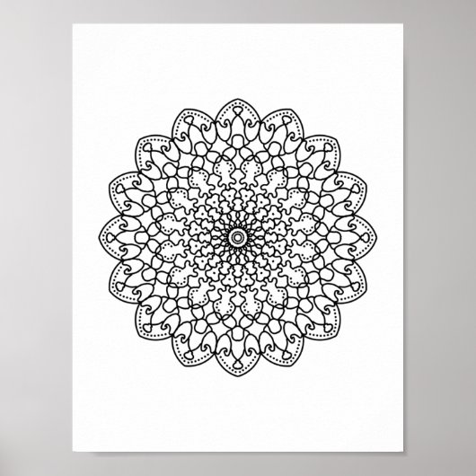 Mandala Adult Farbe der Doodle Farbe Poster (Vorne)