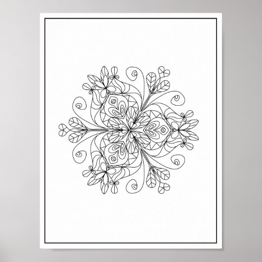 Mandala Adult Farbe der Doodle Farbe Poster (Vorne)