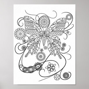 Mandala Adult Farbe der Doodle Farbe Poster