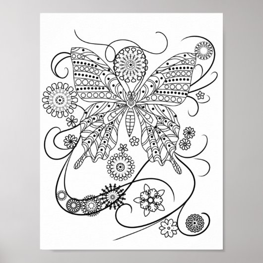 Mandala Adult Farbe der Doodle Farbe Poster (Vorne)