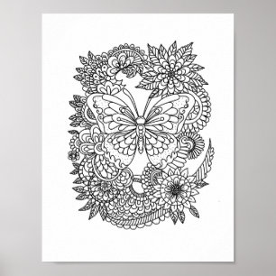 Mandala Adult Farbe der Doodle Farbe Poster