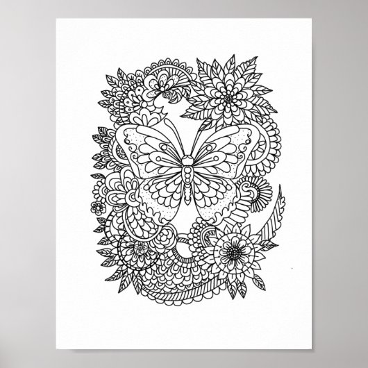 Mandala Adult Farbe der Doodle Farbe Poster (Vorne)