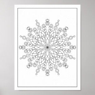 Mandala Adult Farbe der Doodle Farbe Poster
