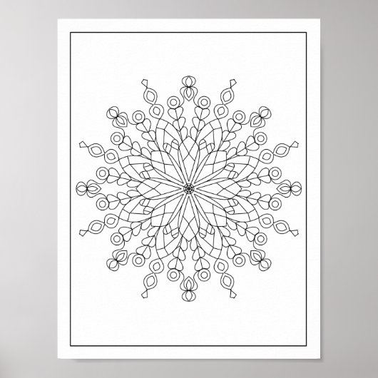 Mandala Adult Farbe der Doodle Farbe Poster (Vorne)