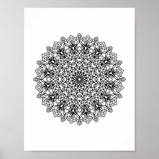 Mandala Adult Farbe der Doodle Farbe Poster
