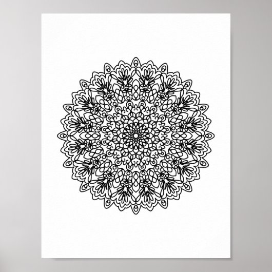 Mandala Adult Farbe der Doodle Farbe Poster (Vorne)