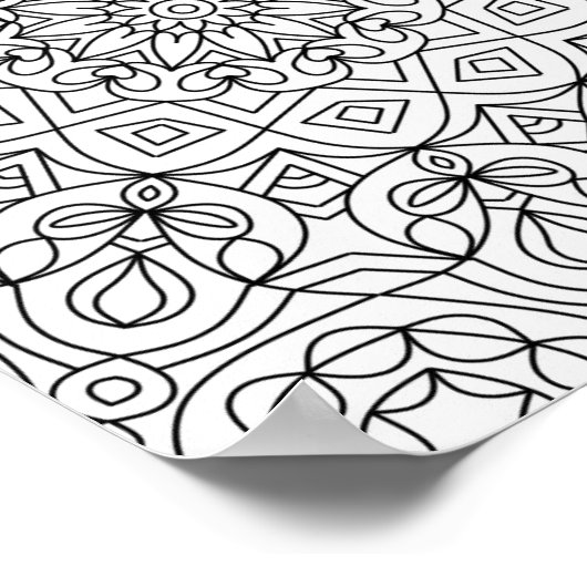 Mandala Adult Farbe der Doodle Farbe Poster (Ecke)
