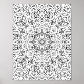 Mandala Adult Farbe der Doodle Farbe Poster (Vorne)