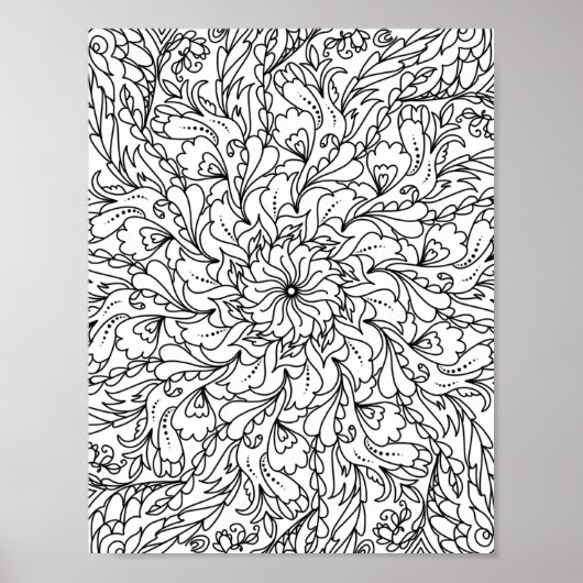 Mandala Adult Farbe der Doodle Farbe Poster (Vorne)