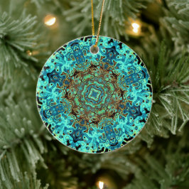 Mandala-ähnliche farbenfrohe Muster (Mandala-Monst Keramik Ornament