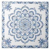 Mandala-Akzent-Kachel-Blume Fliese (Vorderseite)