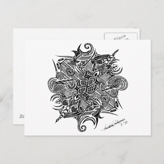 Mandala | Anpassbar Postkarte (Vorne/Hinten)