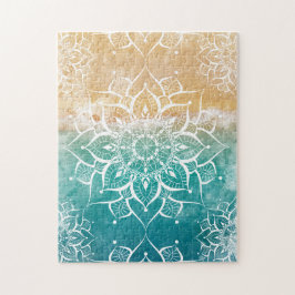 Mandala Aqua Beach Ocean Yoga Zen Puzzle