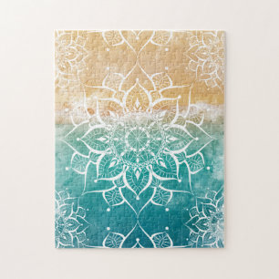 Mandala Aqua Beach Ocean Yoga Zen Puzzle