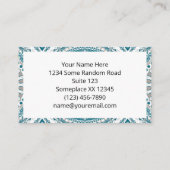 Mandala, Aquamarin an der Küste und Sand Ocean Ins Visitenkarte (Rückseite)