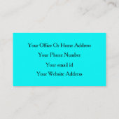 Mandala Aquamarin Blue Abstrakt Salons Make-up Art Visitenkarte (Rückseite)