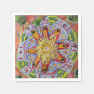 Mandala Aquarellkunst Cocktail Papier Napkins Serviette