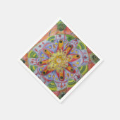 Mandala Aquarellkunst Cocktail Papier Napkins Serviette (Ecke)