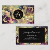 Mandala-Aquarellnebel Visitenkarte (Vorne/Hinten)