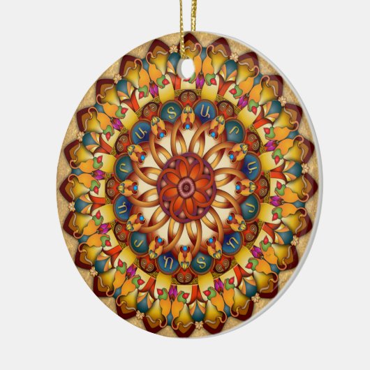 Mandala Ararat V2 Keramik Ornament (Links)