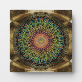Mandala Armenian Alphabet Plaque mit Easel Fotoplatte