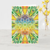 Mandala Art. 1 Karte (Gelbe Blume)