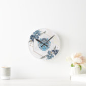 Mandala Art, Blumengrafik Design Runde Wanduhr (Zuhause)