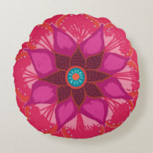 Mandala Art Brushed Polyester Rundkissen