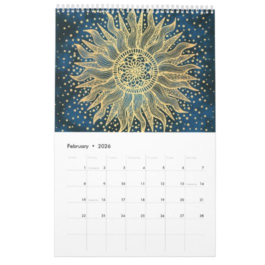 Mandala Art Calendar - 12 Monate Mandalase Kalender (Feb 2026)