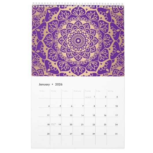 Mandala Art Calendar - 12 Monate Mandalase Kalender (Jan 2026)