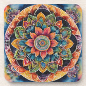 Mandala Art Colorful Getränkeuntersetzer (Vorderseite)