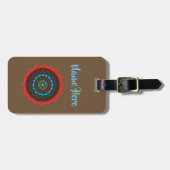 Mandala Art custom Luggae Tags Gepäckanhänger (Vorderseite horizontal)