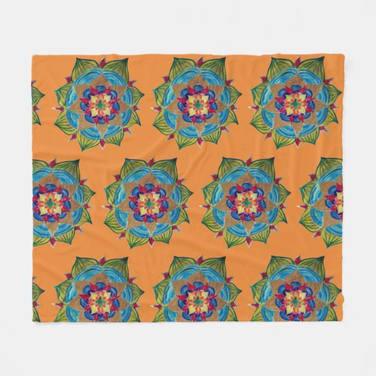 Mandala Art Fleece Blanket (Vorderseite (Horizontal))